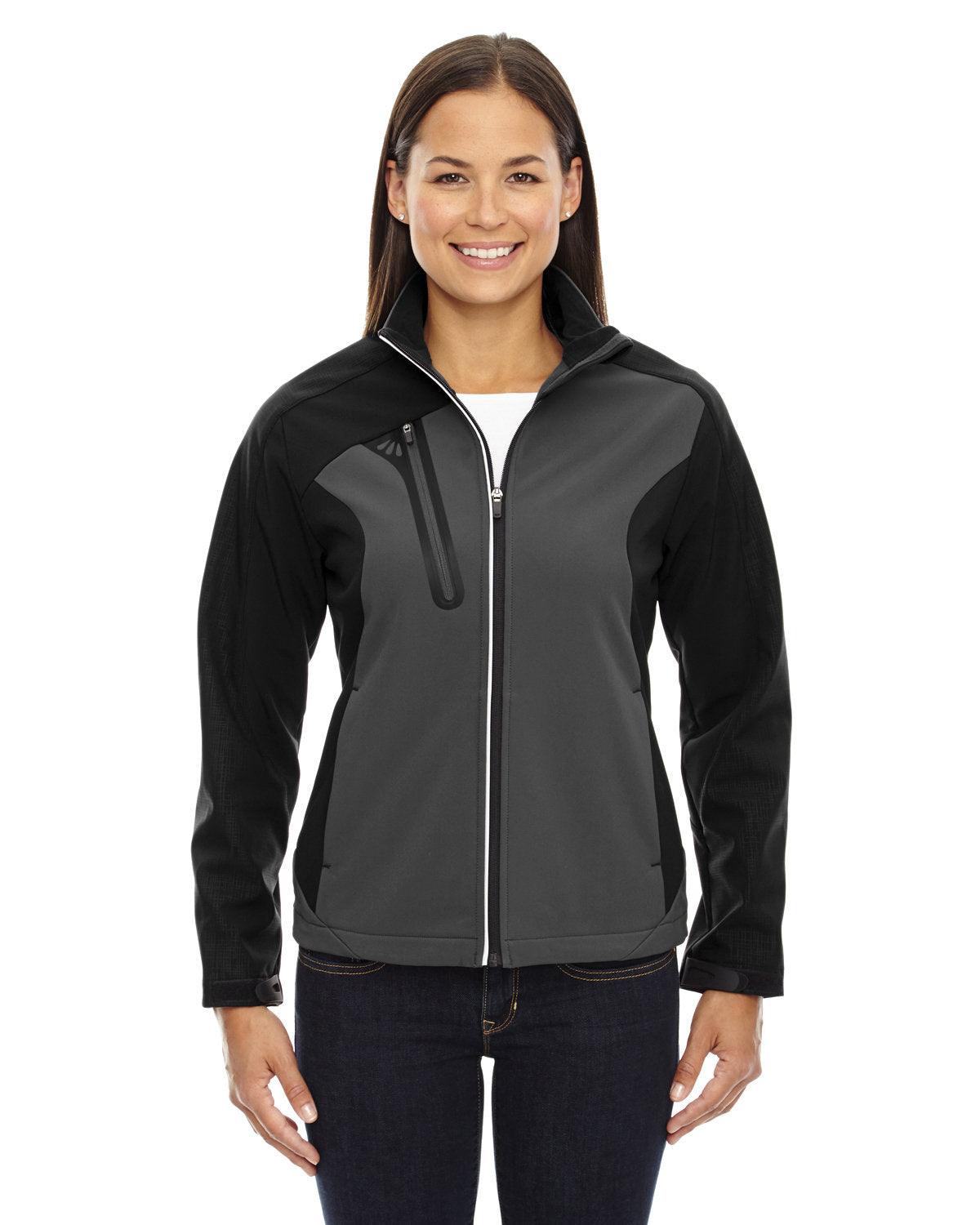 Ladies' Terrain Colorblock Soft Shell with Embossed Print - Apparel Globe