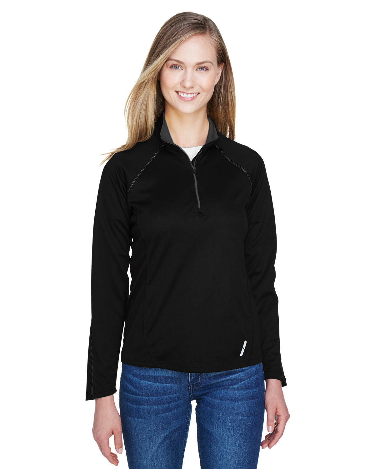 Ladies' Radar Quarter-Zip Performance Long-Sleeve Top - Apparel Globe