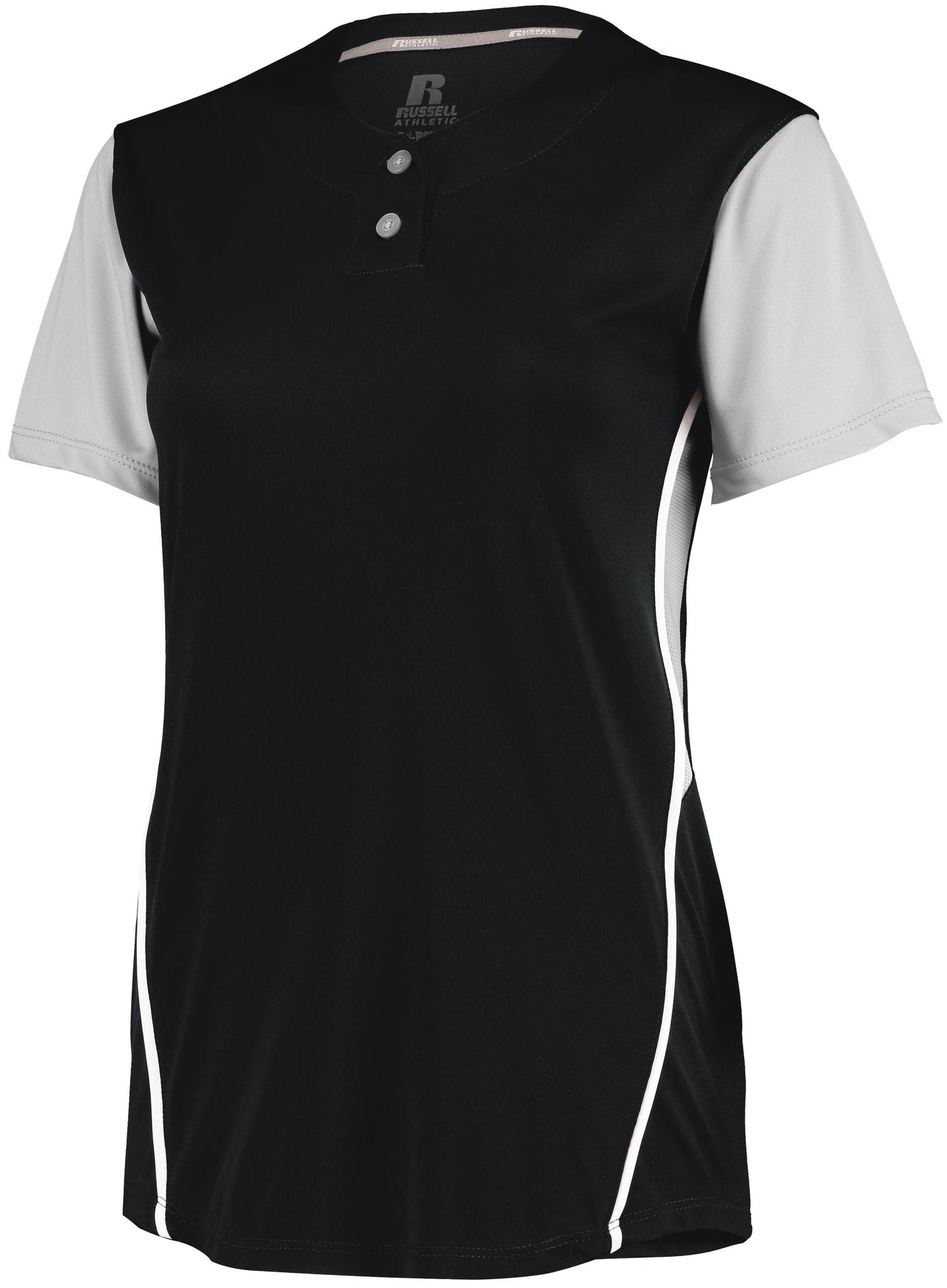 Ladies Performance Two-Button Color Block Jersey - Apparel Globe