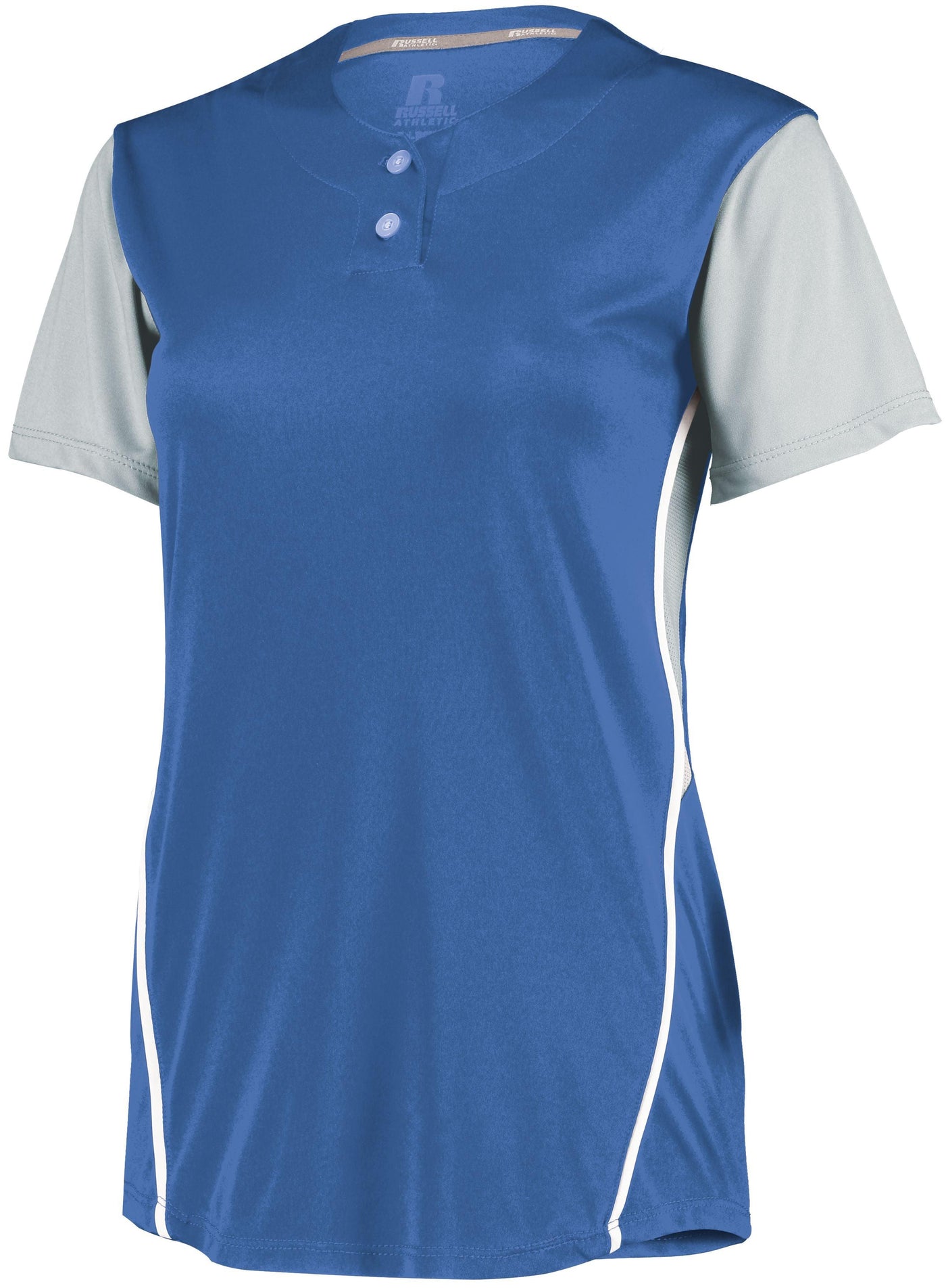 Ladies Performance Two-Button Color Block Jersey - Apparel Globe