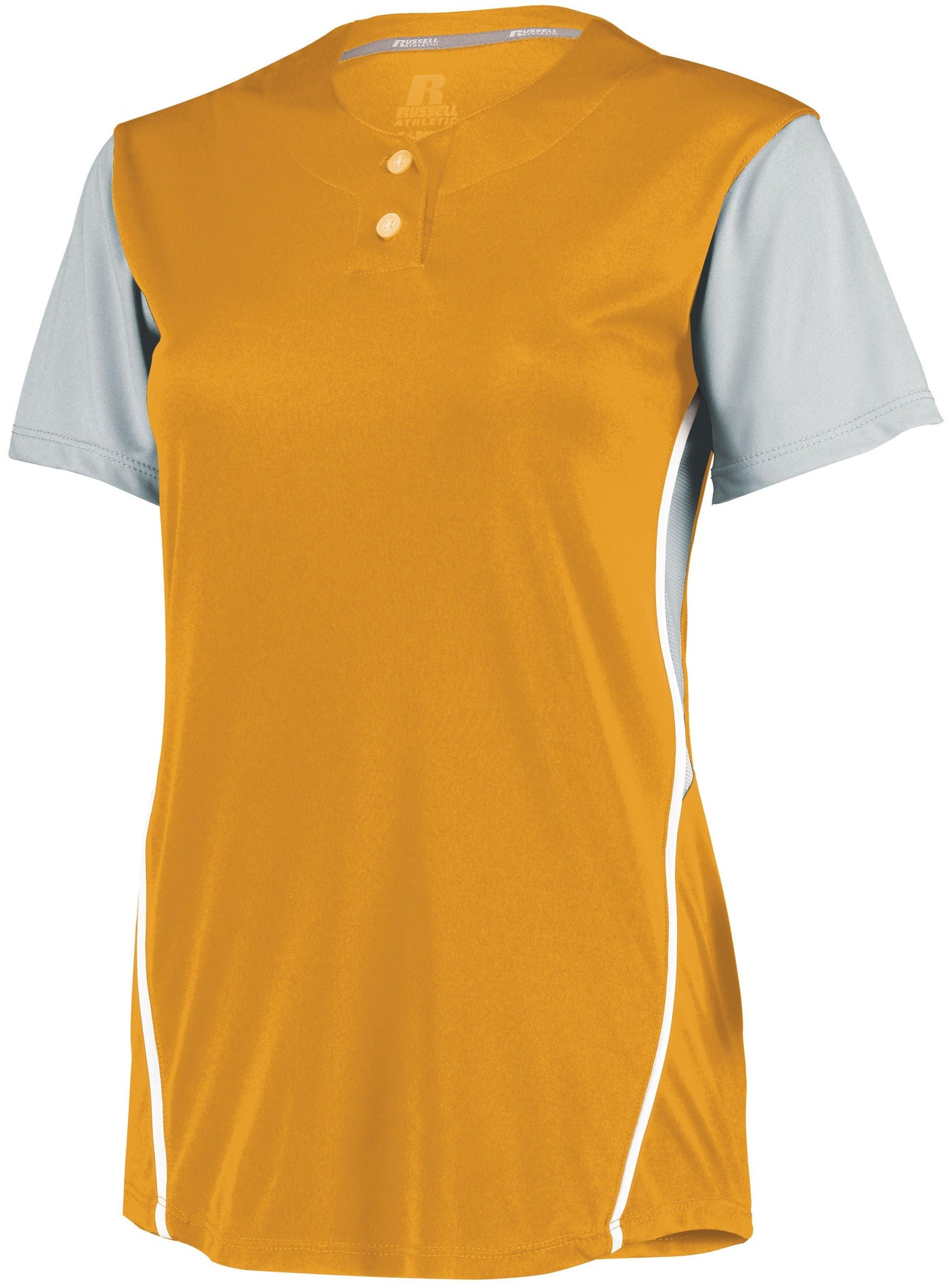 Ladies Performance Two-Button Color Block Jersey - Apparel Globe