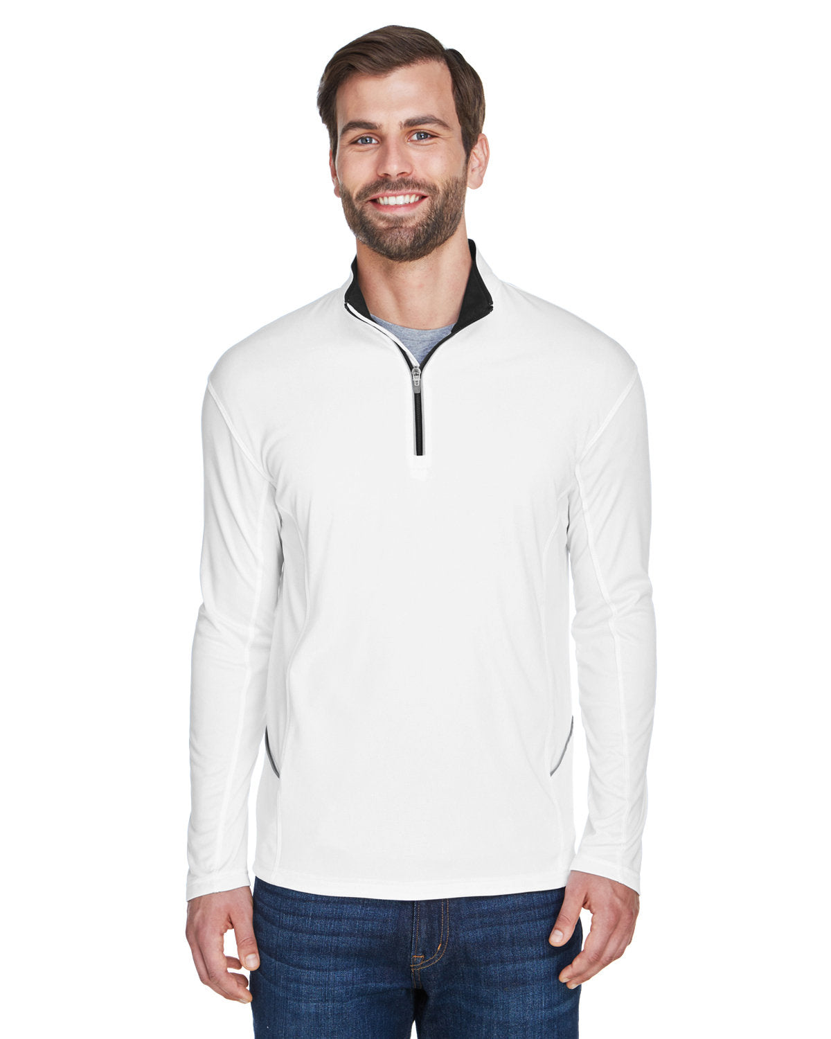 Stay Cool and Active: UltraClub Men's Cool & Dry Sport Quarter-Zip Pullover