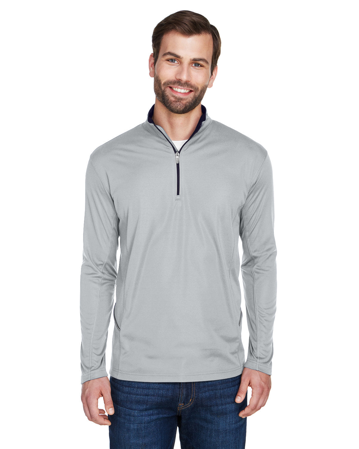 Stay Cool and Active: UltraClub Men's Cool & Dry Sport Quarter-Zip Pullover