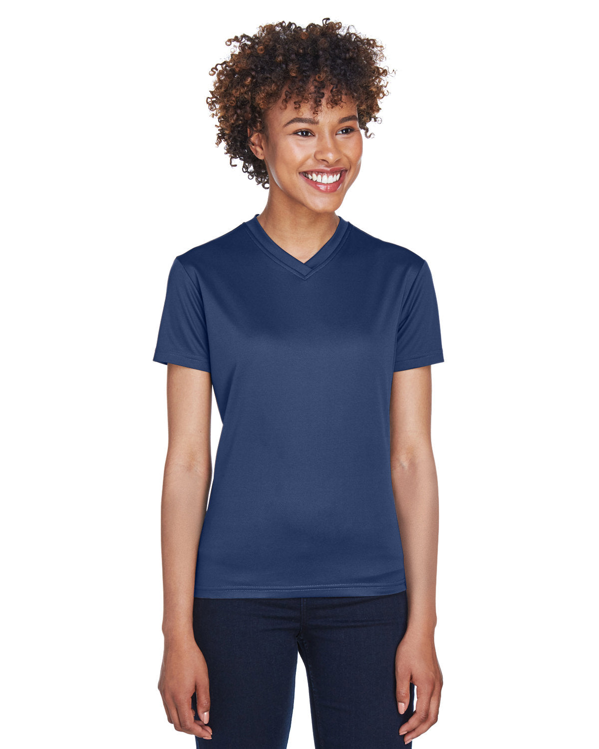 Active Elegance: UltraClub Ladies' Cool & Dry Sport V-Neck T-Shirt