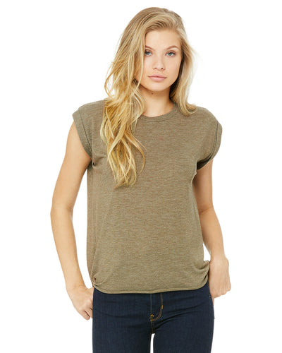 EFFORTLESS-STYLE-AND-COMFORT-BELLA-CANVAS-LADIES-FLOWY-MUSCLE-T-SHIRT-WITH-ROLLED-CUFF