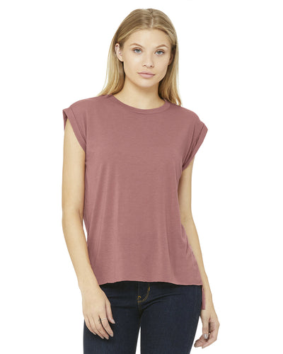 EFFORTLESS-STYLE-AND-COMFORT-BELLA-CANVAS-LADIES-FLOWY-MUSCLE-T-SHIRT-WITH-ROLLED-CUFF