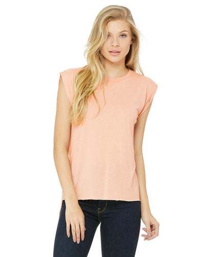 EFFORTLESS-STYLE-AND-COMFORT-BELLA-CANVAS-LADIES-FLOWY-MUSCLE-T-SHIRT-WITH-ROLLED-CUFF