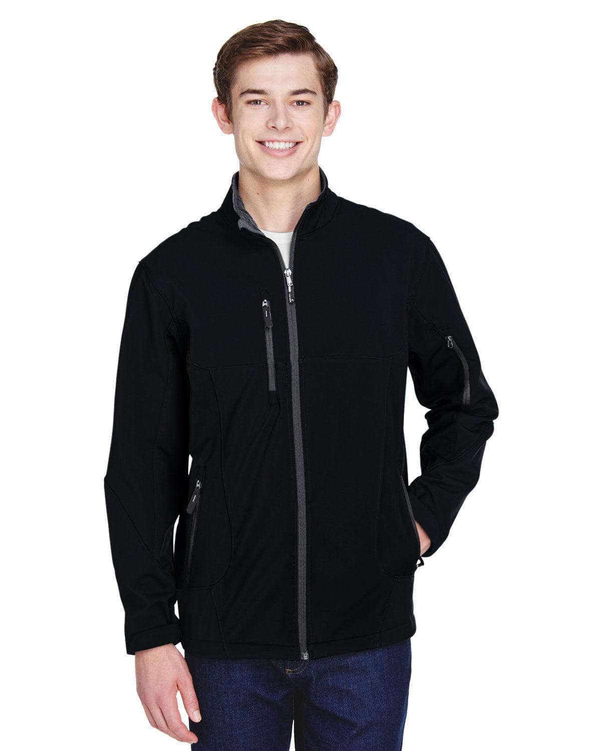 Men's Compass Colorblock Three-Layer Fleece Bonded Soft Shell Jacket - Apparel Globe