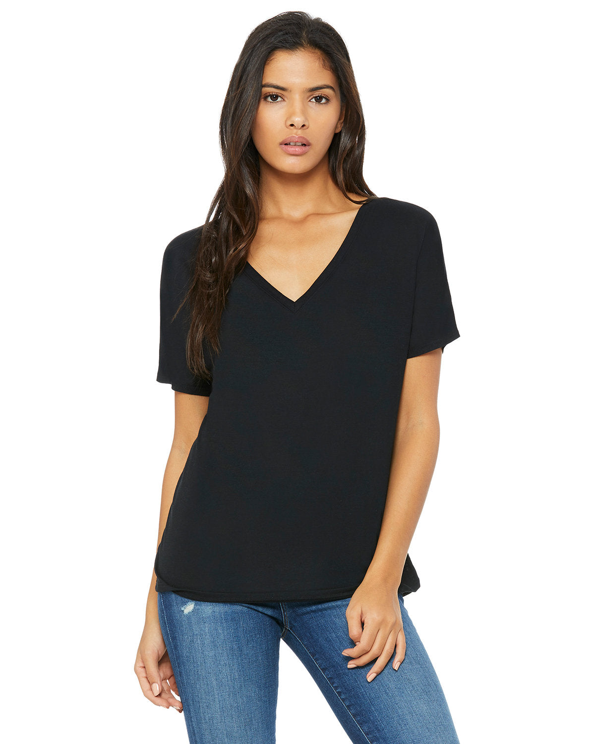 Bella + Canvas Ladies' Slouchy V-Neck T-Shirt: Relaxed Style and Comfort