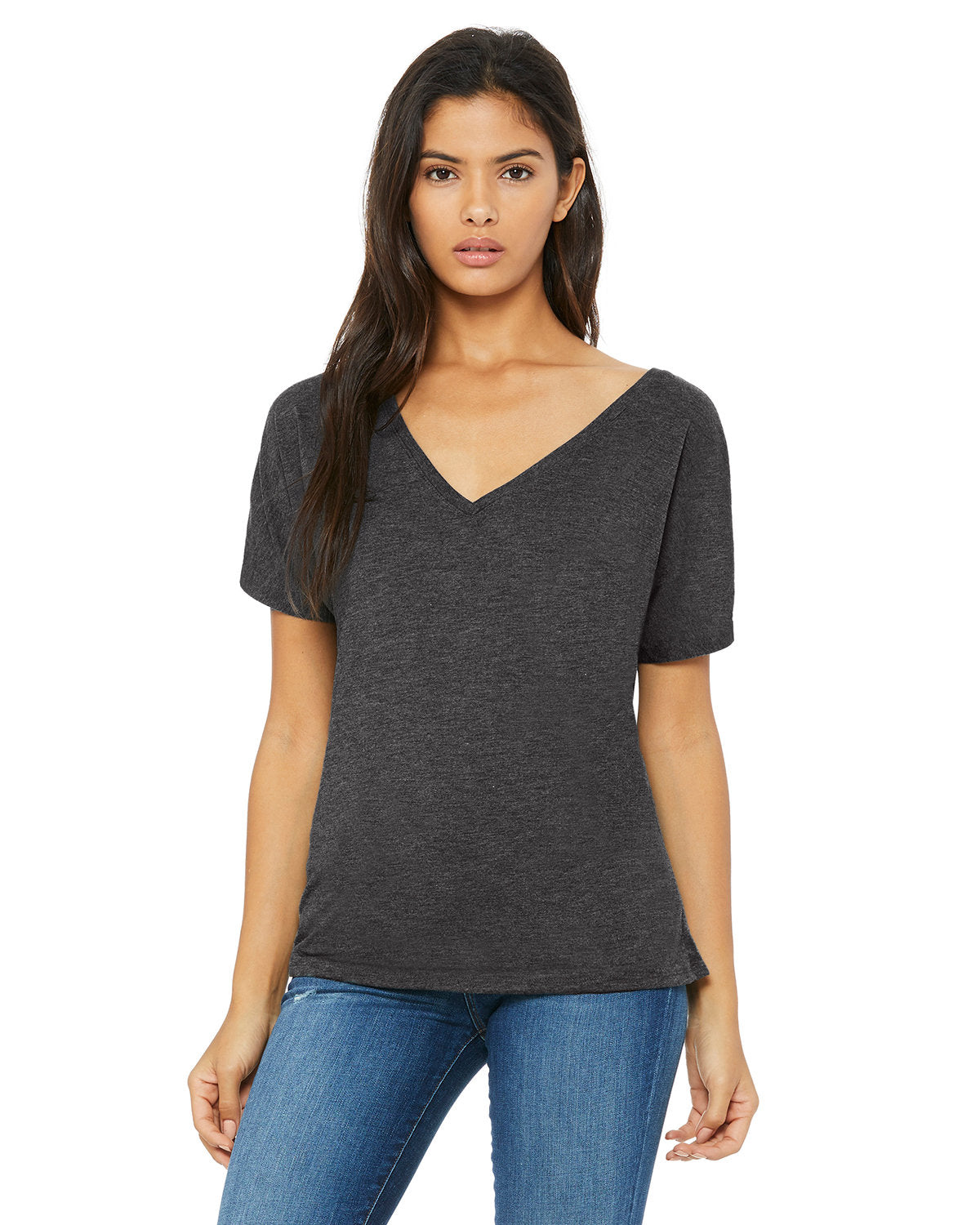 Bella + Canvas Ladies' Slouchy V-Neck T-Shirt: Relaxed Style and Comfort