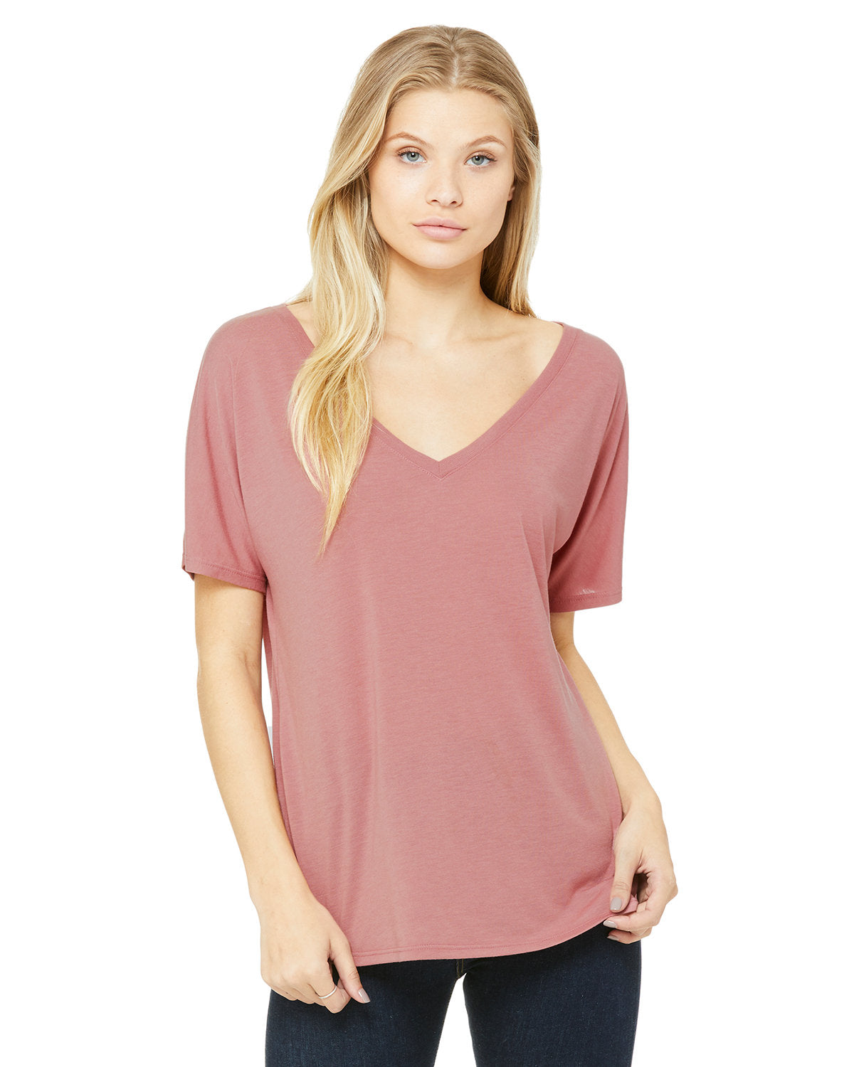 Bella + Canvas Ladies' Slouchy V-Neck T-Shirt: Relaxed Style and Comfort