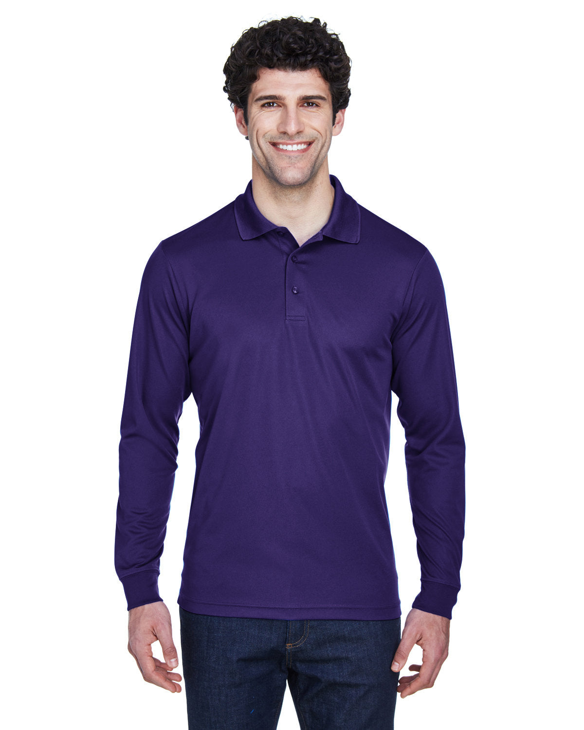 Men's Pinnacle Performance Long-Sleeve PiquÃ© Polo