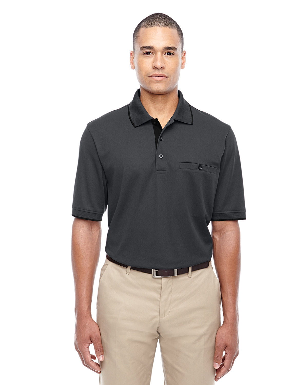 Men's Motive Performance PiquÃ© Polo with Tipped Collar