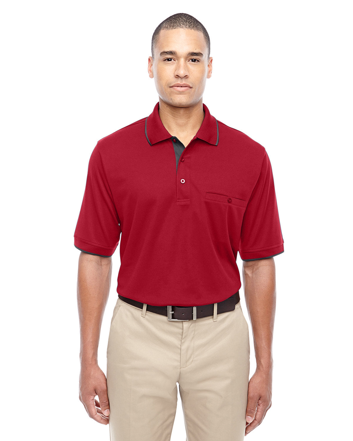 Men's Motive Performance PiquÃ© Polo with Tipped Collar