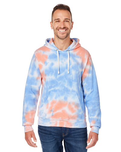 Vibrant Comfort: J America Adult Tie-Dye Pullover Hooded Sweatshirt