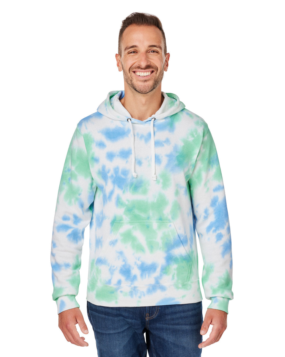 Vibrant Comfort: J America Adult Tie-Dye Pullover Hooded Sweatshirt