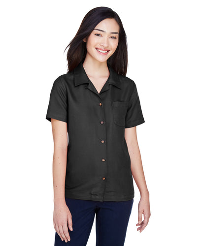 Effortless Chic: UltraClub Ladies' Cabana Breeze Camp Shirt