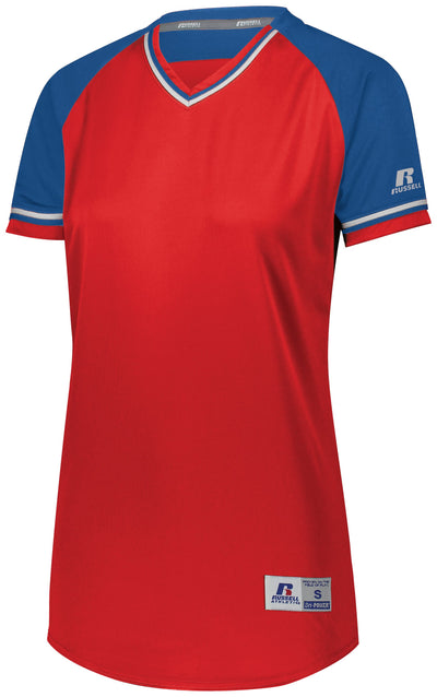 STYLE AND PERFORMANCE FOR FEMALE ATHLETES: RUSSELL TEAM LADIES CLASSIC V-NECK JERSEY