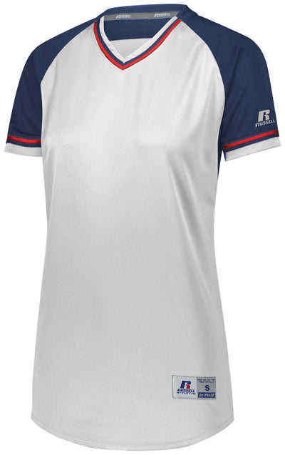 STYLE AND PERFORMANCE FOR FEMALE ATHLETES: RUSSELL TEAM LADIES CLASSIC V-NECK JERSEY