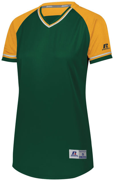 STYLE AND PERFORMANCE FOR FEMALE ATHLETES: RUSSELL TEAM LADIES CLASSIC V-NECK JERSEY