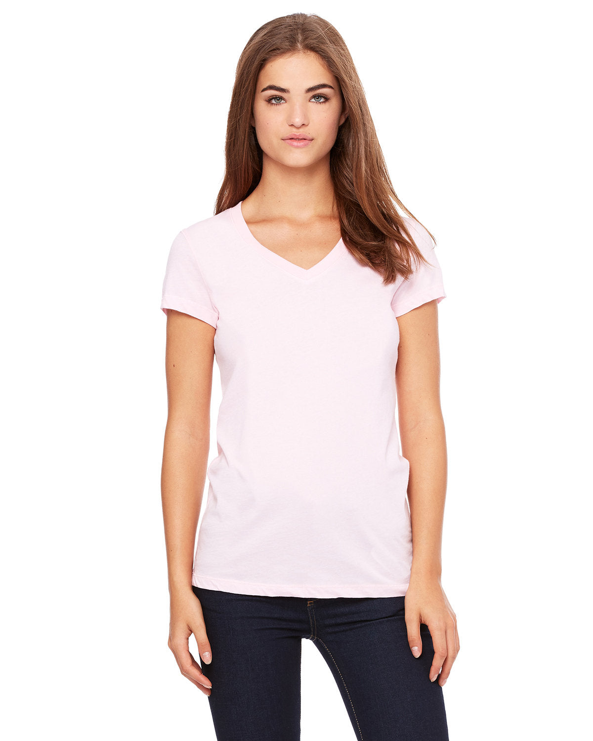 Bella + Canvas Ladies' Jersey Short-Sleeve V-Neck Tee: Effortless Elegance and Comfort