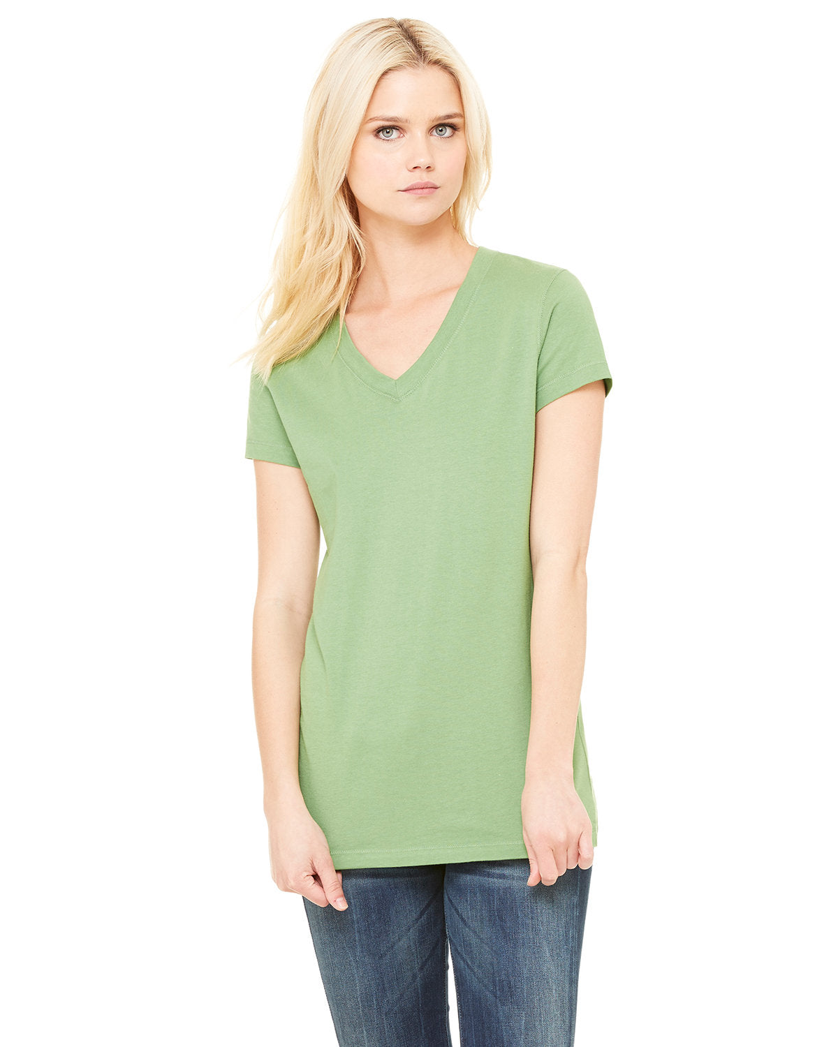 Bella + Canvas Ladies' Jersey Short-Sleeve V-Neck Tee: Effortless Elegance and Comfort