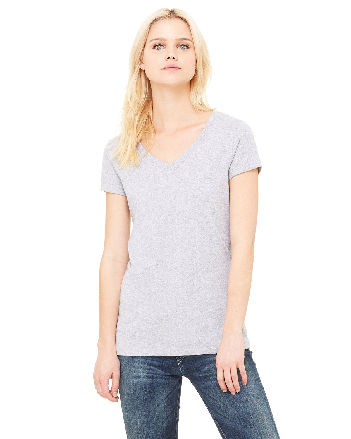 Bella + Canvas Ladies' Jersey Short-Sleeve V-Neck Tee: Effortless Elegance and Comfort