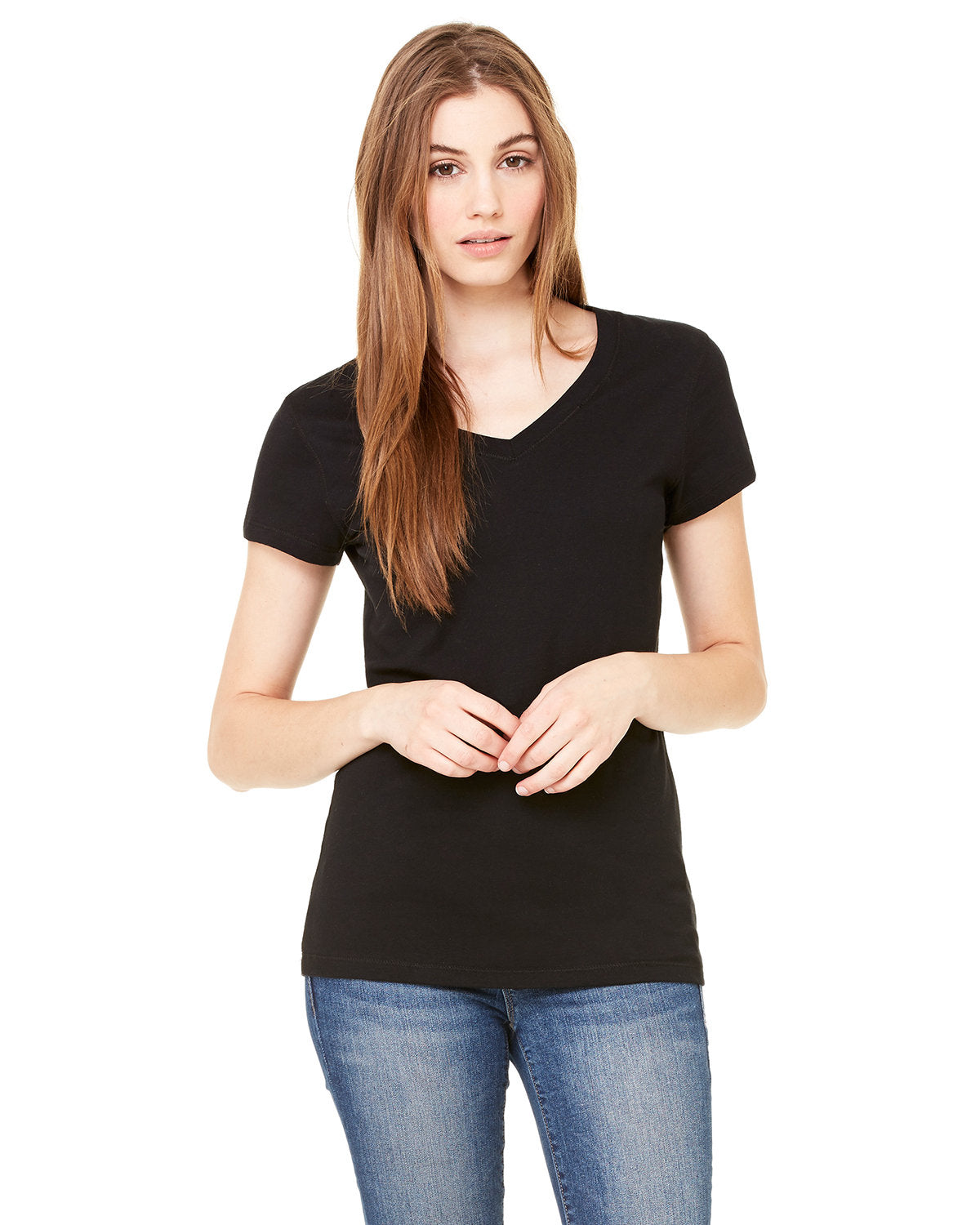 Bella + Canvas Ladies' Jersey Short-Sleeve V-Neck Tee: Effortless Elegance and Comfort