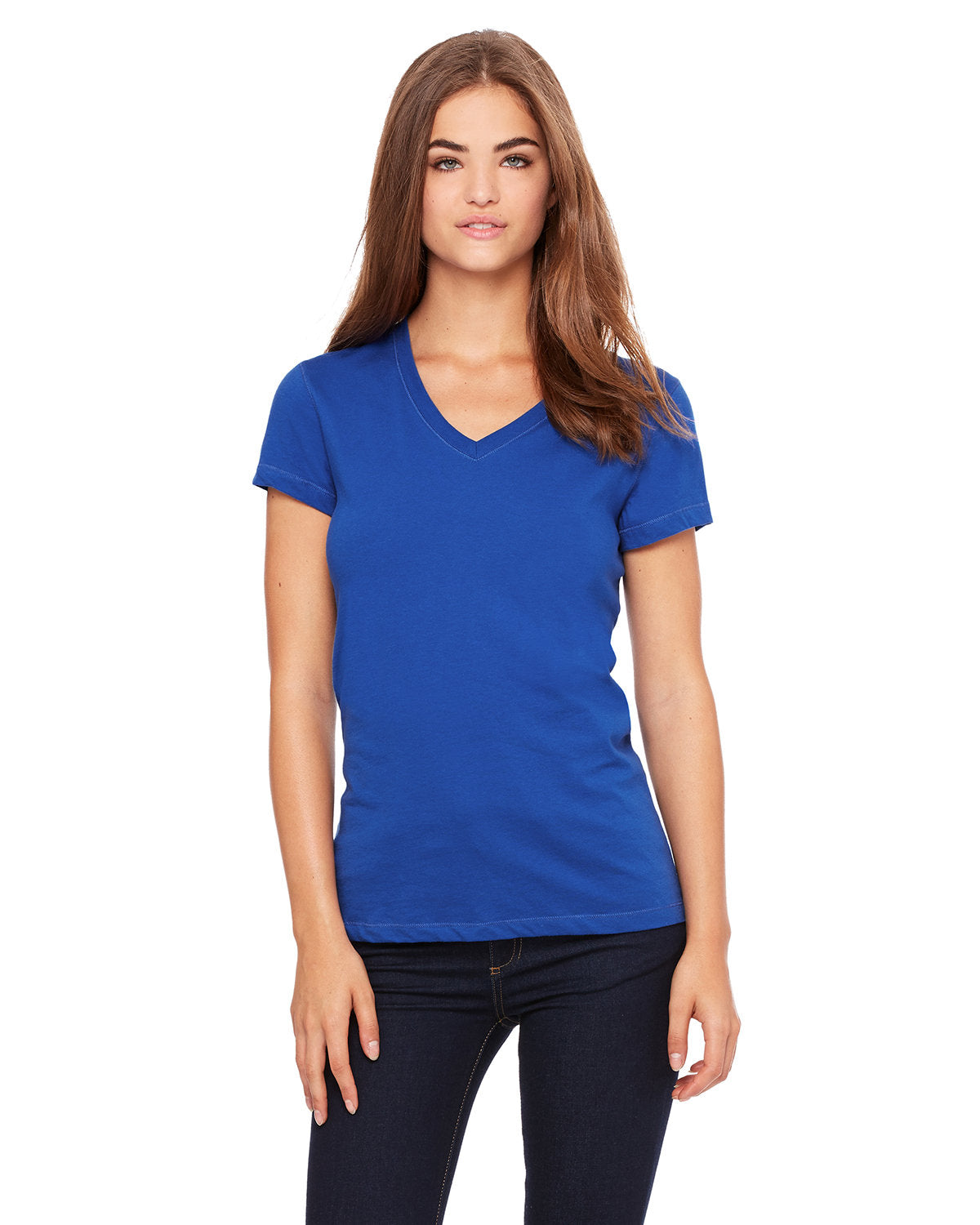 Bella + Canvas Ladies' Jersey Short-Sleeve V-Neck Tee: Effortless Elegance and Comfort