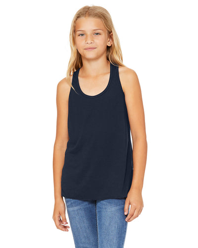 Breezy Youth Elegance: Bella + Canvas Flowy Racerback Tank