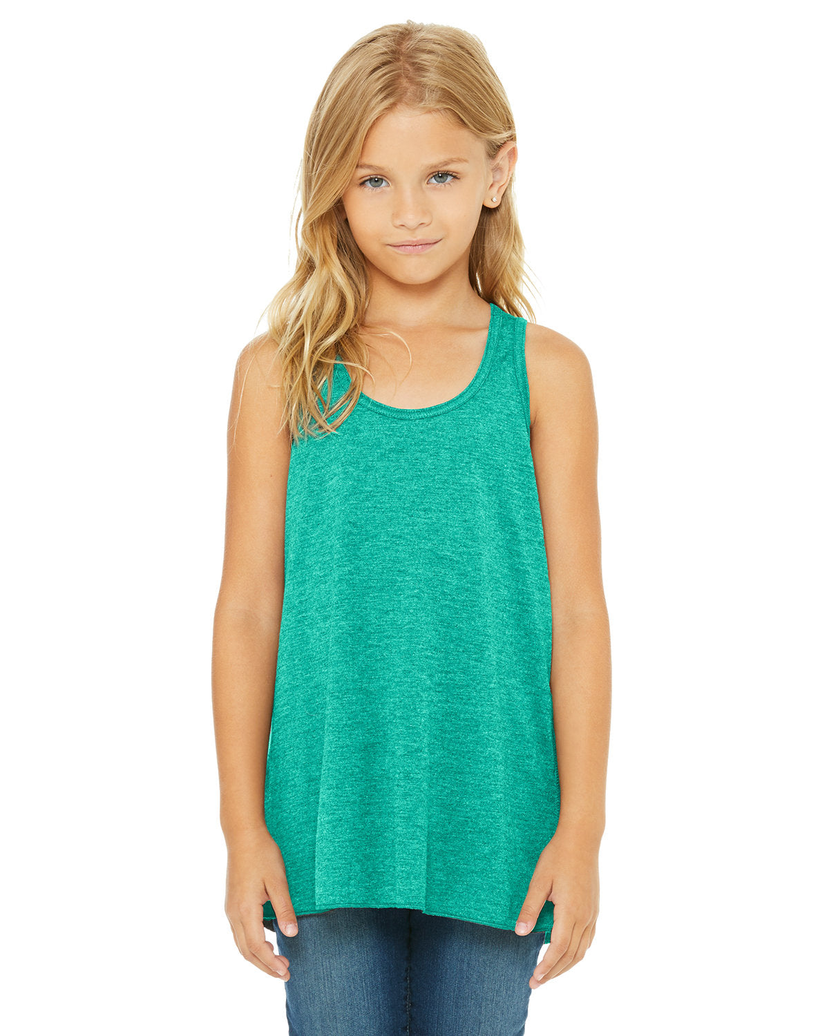 Breezy Youth Elegance: Bella + Canvas Flowy Racerback Tank