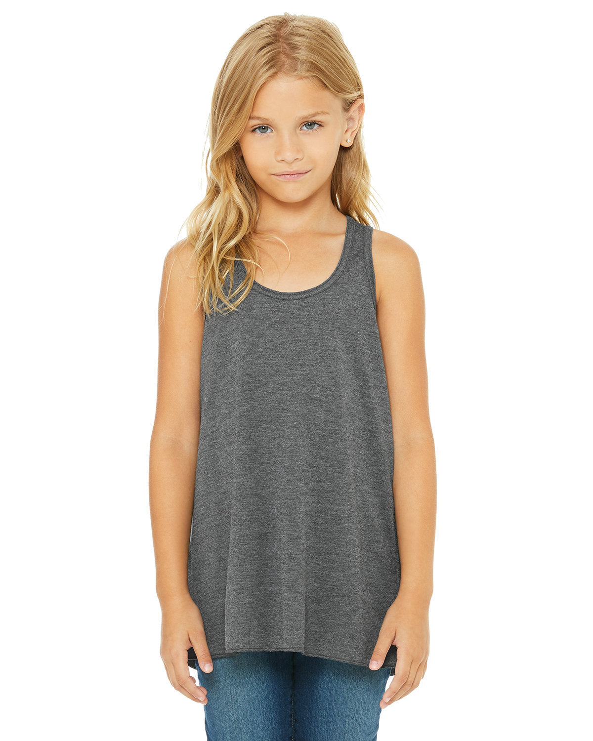 Breezy Youth Elegance: Bella + Canvas Flowy Racerback Tank