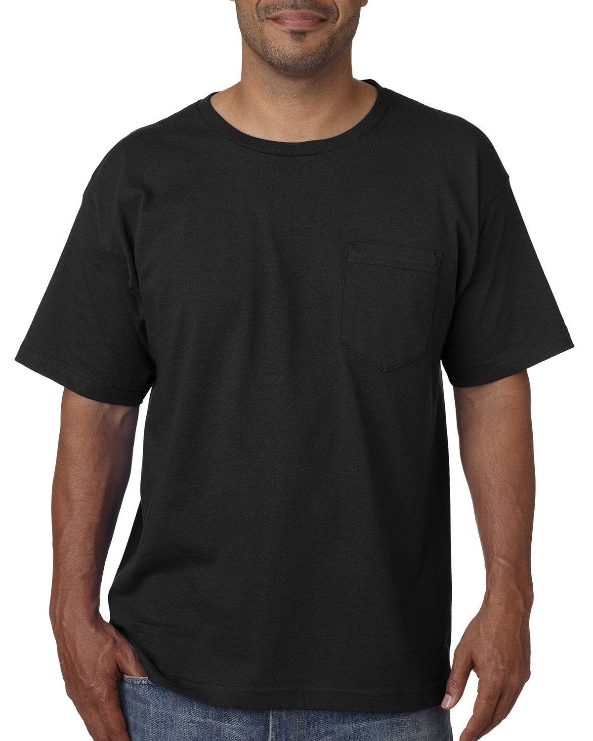 Bayside Adult Short-Sleeve T-Shirt with Pocket