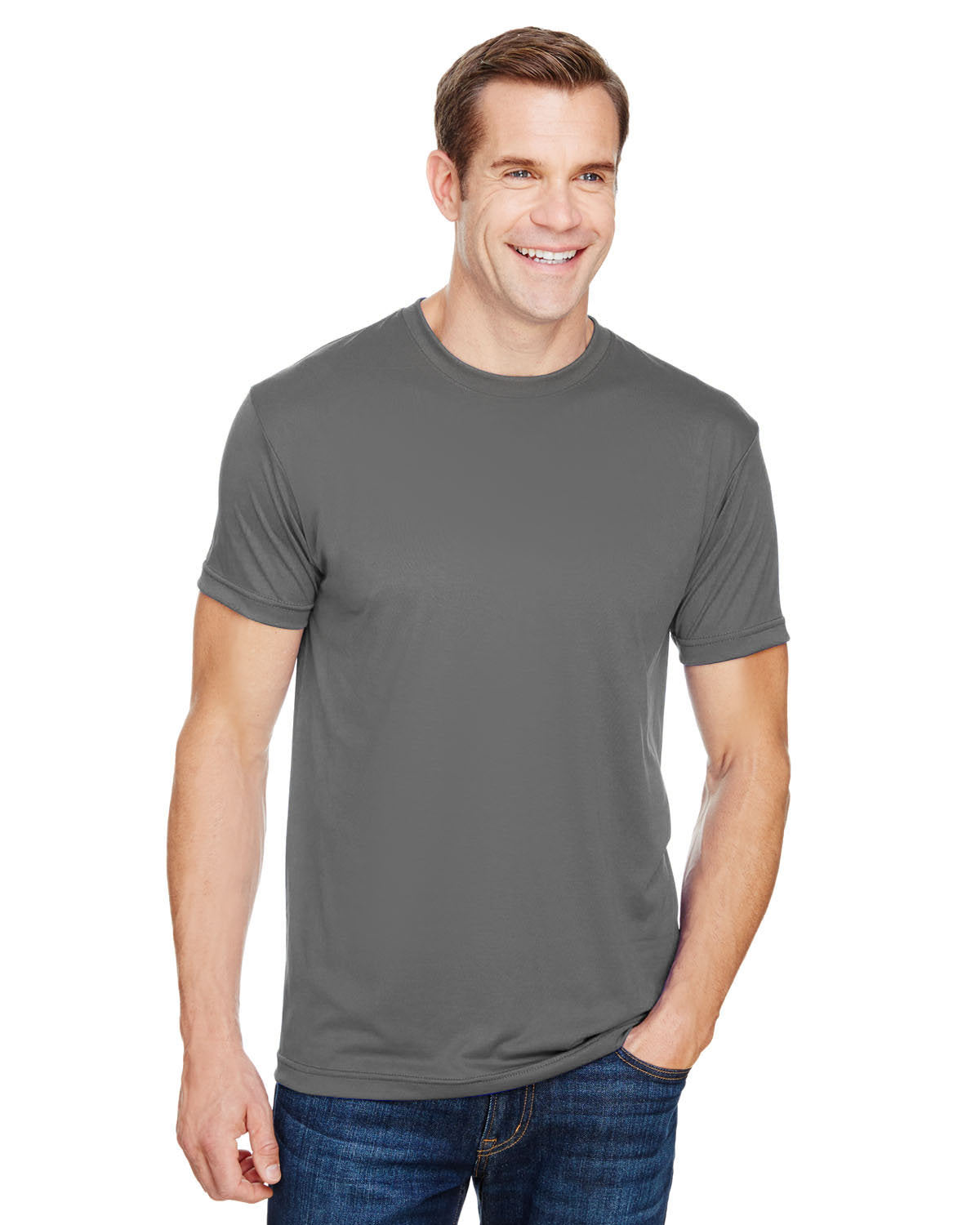 Bayside Men 4.5 oz., Polyester Performance T-Shirt