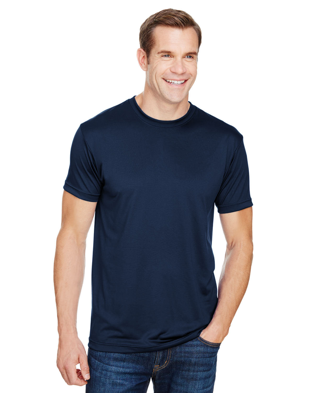 Bayside Men 4.5 oz., Polyester Performance T-Shirt