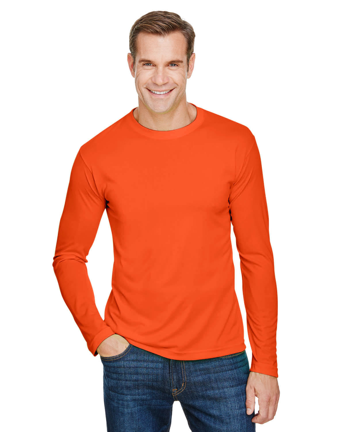 Bayside Unisex 4.5 oz., 100% Polyester Performance Long-Sleeve T-Shirt