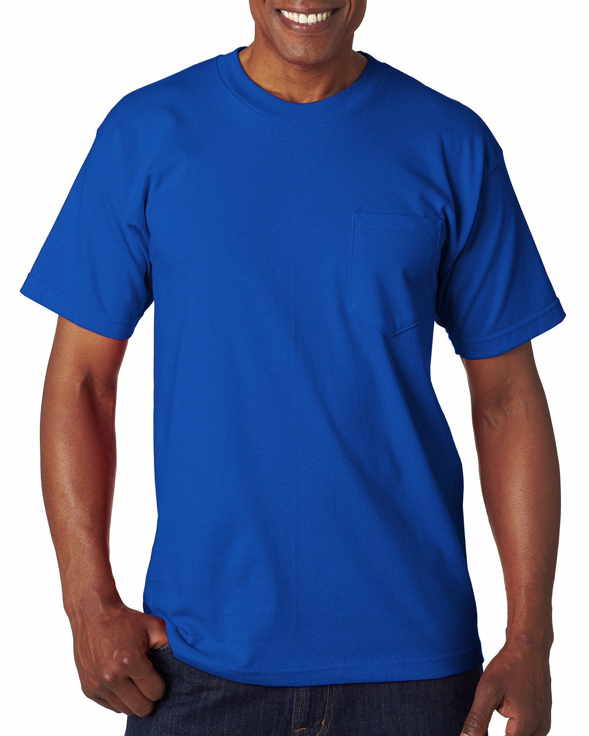 Bayside Adult 6.1 oz., 100% Cotton Pocket T-Shirt