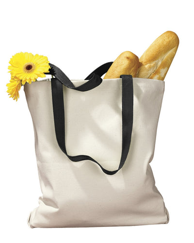 BAGedge Canvas Tote with Contrasting Handles BE010
