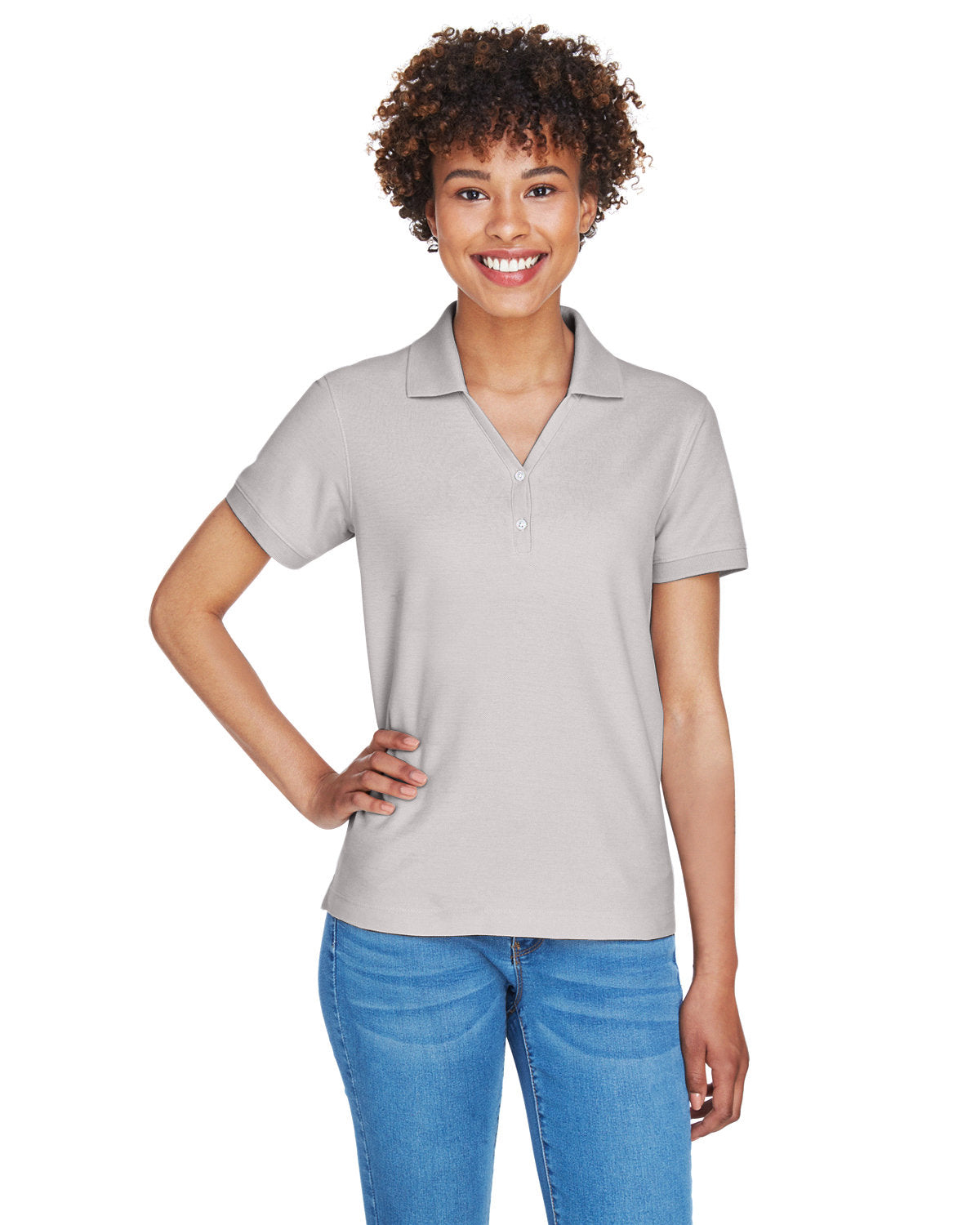 Elevate Your Look with the Devon & Jones Ladies' Pima PiquÃ© Y-Collar Polo!