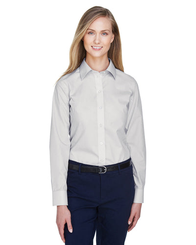 Timeless Elegance: Ladies' Crown Woven Collection Solid Broadcloth Shirt