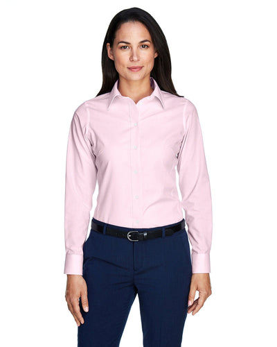 Sophisticated Stripes: Devon & Jones Ladies' Crown Woven Collection Banker Stripe Shirt