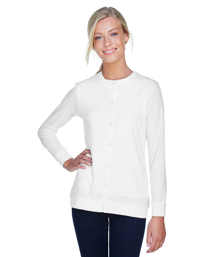 Flawless Elegance: Devon & Jones Ladies' Perfect Fitâ„¢ Ribbon Cardigan