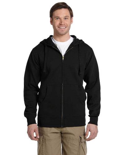 Elevate Style Sustainably: Men's Organic/Recycled Full-Zip Hooded Sweatshirt by econscious