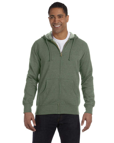 Sustainable Style Defined: Men's Organic/Recycled Heathered Full-Zip Hooded Sweatshirt by econscious