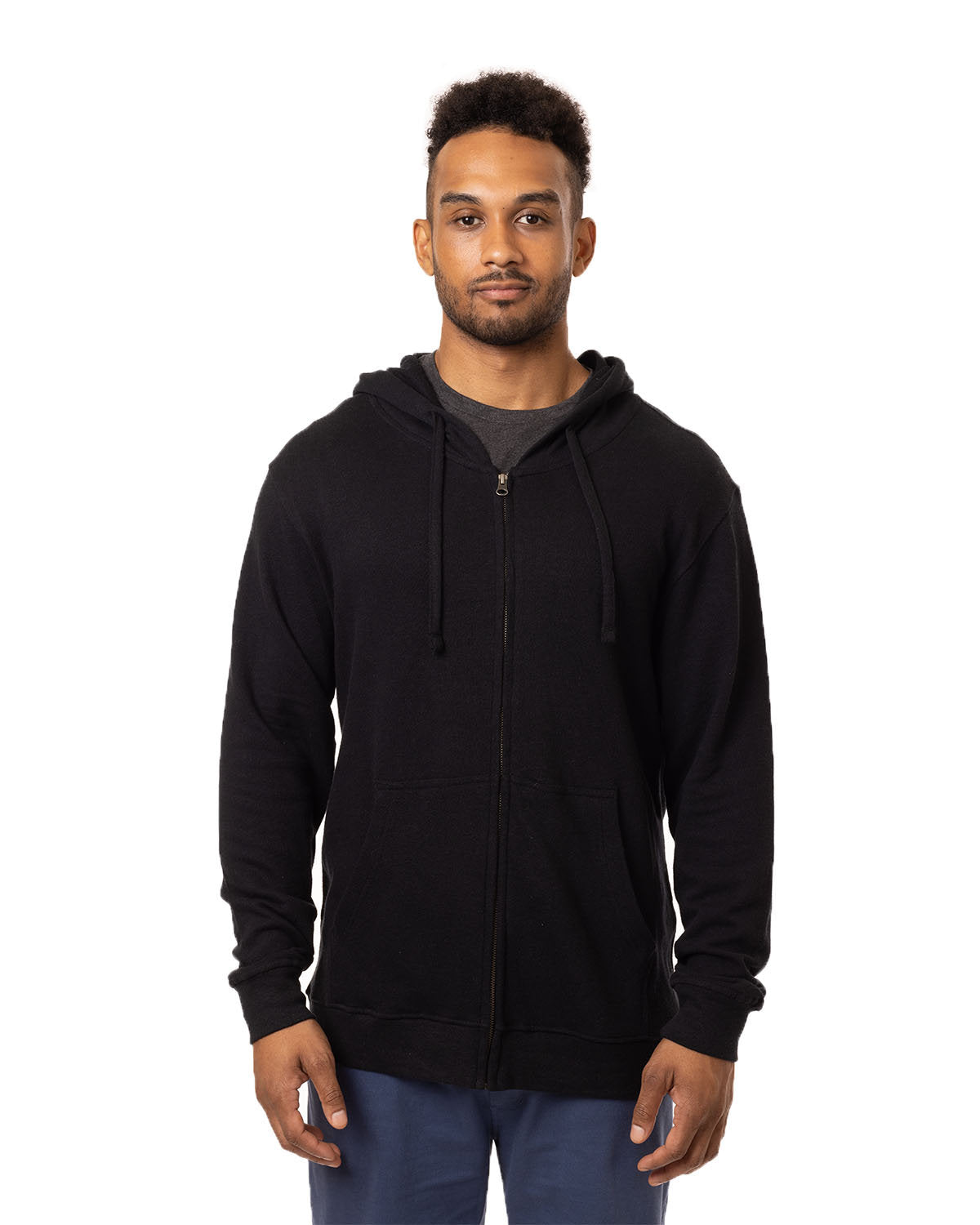 Elevate Sustainability in Every Zip: Unisex Hemp Hero Full-Zip Hooded Sweatshirt by econscious