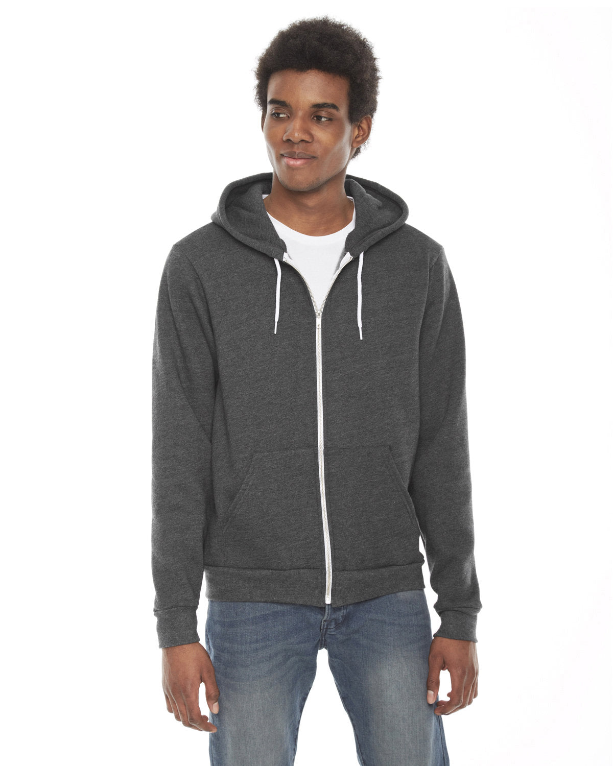 Supreme Comfort and Style: American Apparel Unisex Flex Fleece Zip Hoodie - Apparel Globe