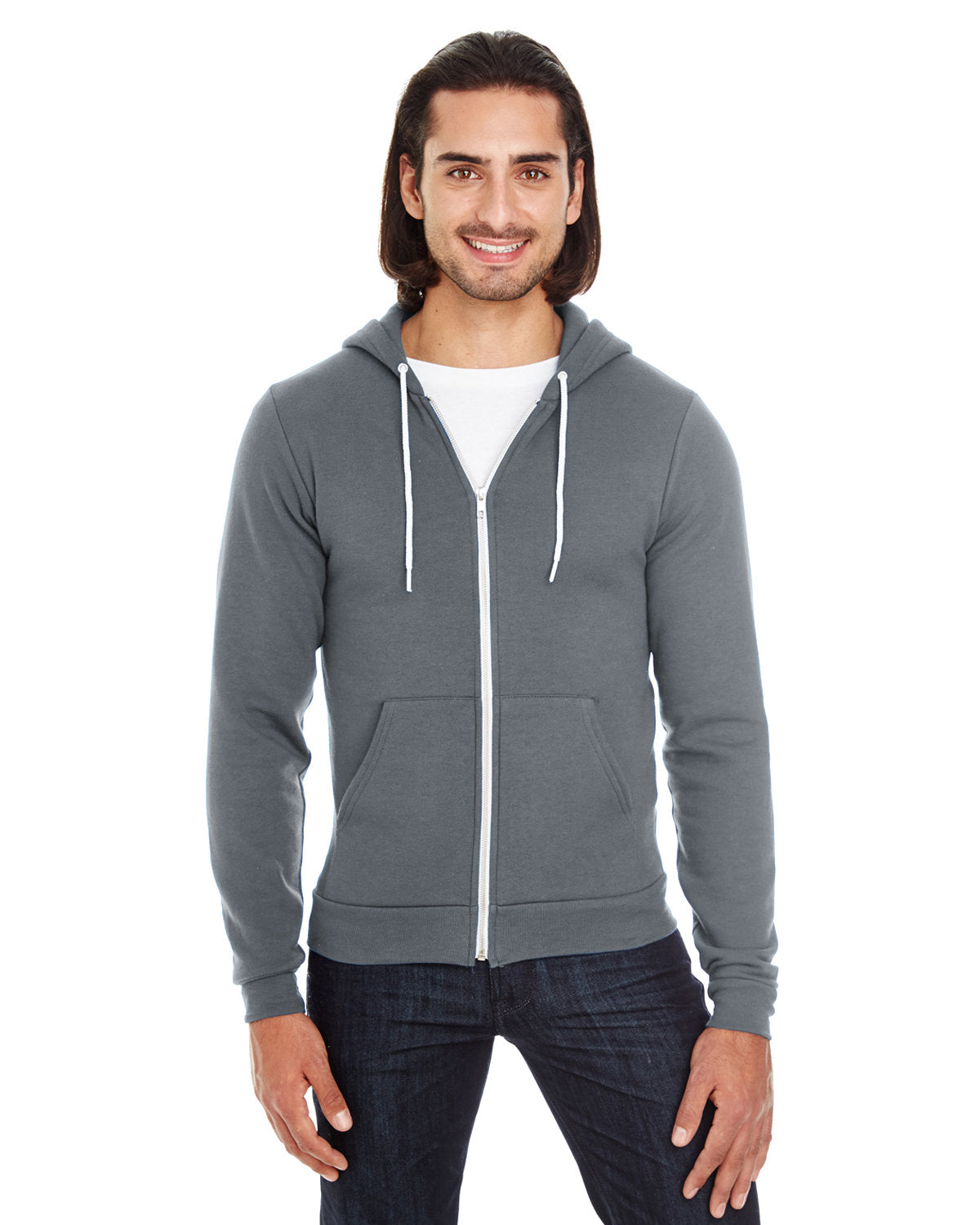 Supreme Comfort and Style: American Apparel Unisex Flex Fleece Zip Hoodie - Apparel Globe