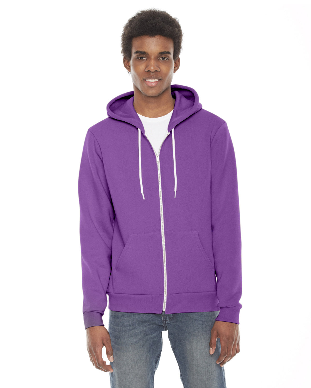 Supreme Comfort and Style: American Apparel Unisex Flex Fleece Zip Hoodie - Apparel Globe