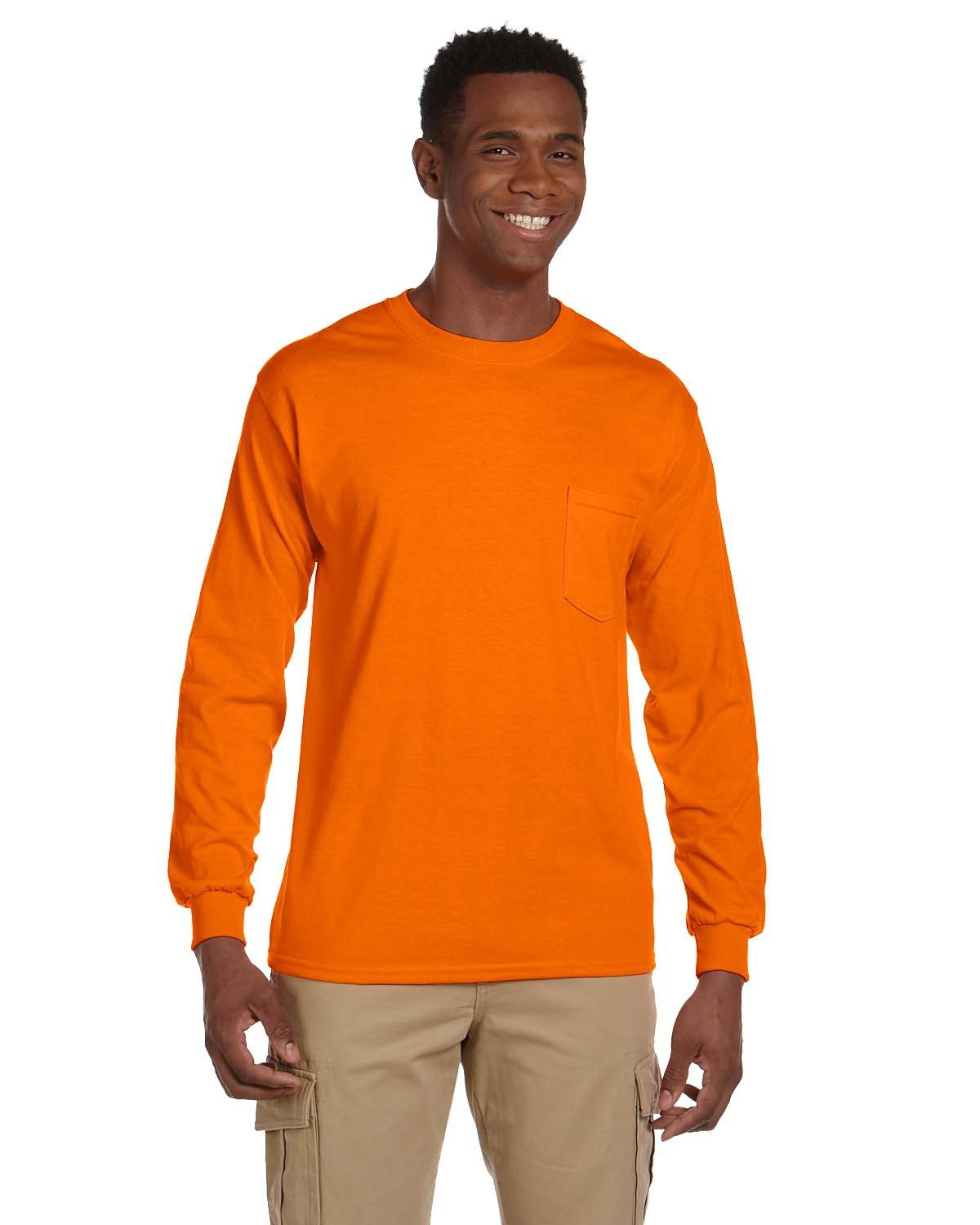 GILDANS-LONG-SLEEVE-POCKET-TEE-ULTRA-COTTONÂ®-COMFORT