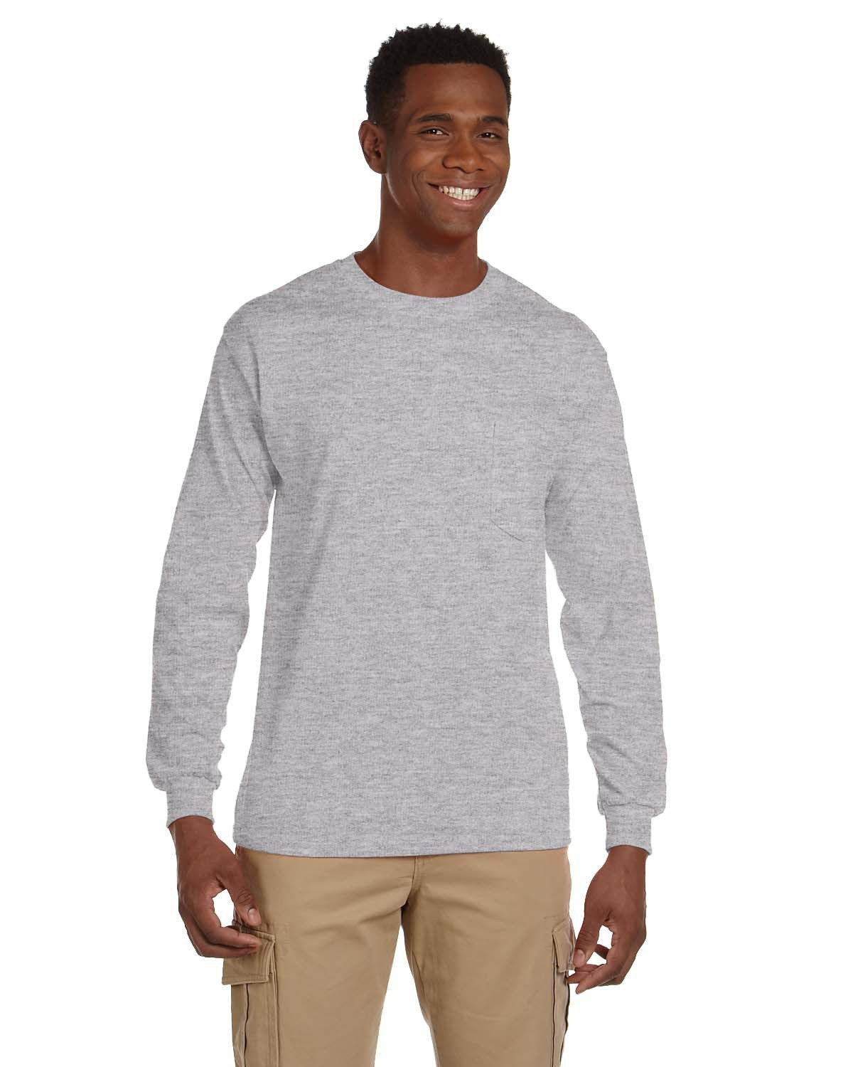 GILDANS-LONG-SLEEVE-POCKET-TEE-ULTRA-COTTONÂ®-COMFORT